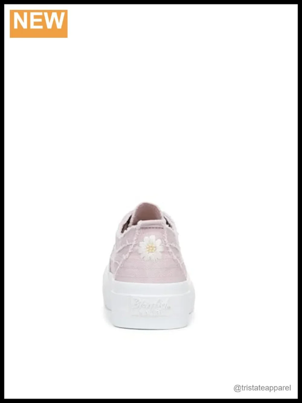 Low-Top Canvas Sneakers with Embroidered Daisy Flowers - Platform Sole, Lace-Up